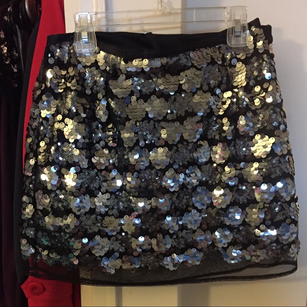 Black mini skirt
